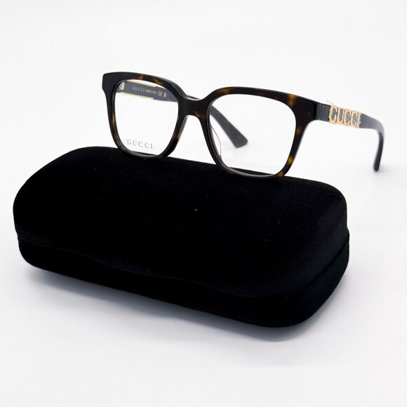 NEW GUCCI GG1192O 002 EYEGLASSES WOMEN HAVANA EYEWEAR - Picture 1 of 10